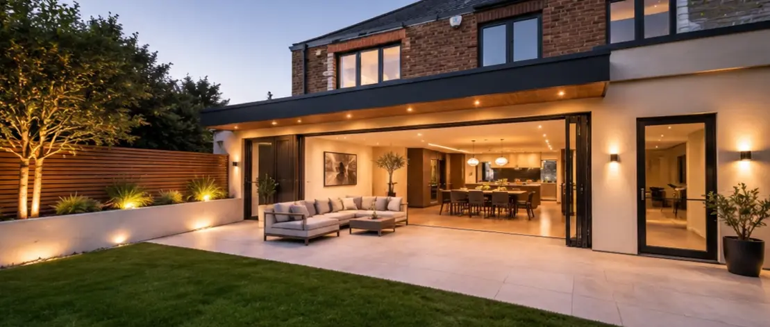 Completed house extension project