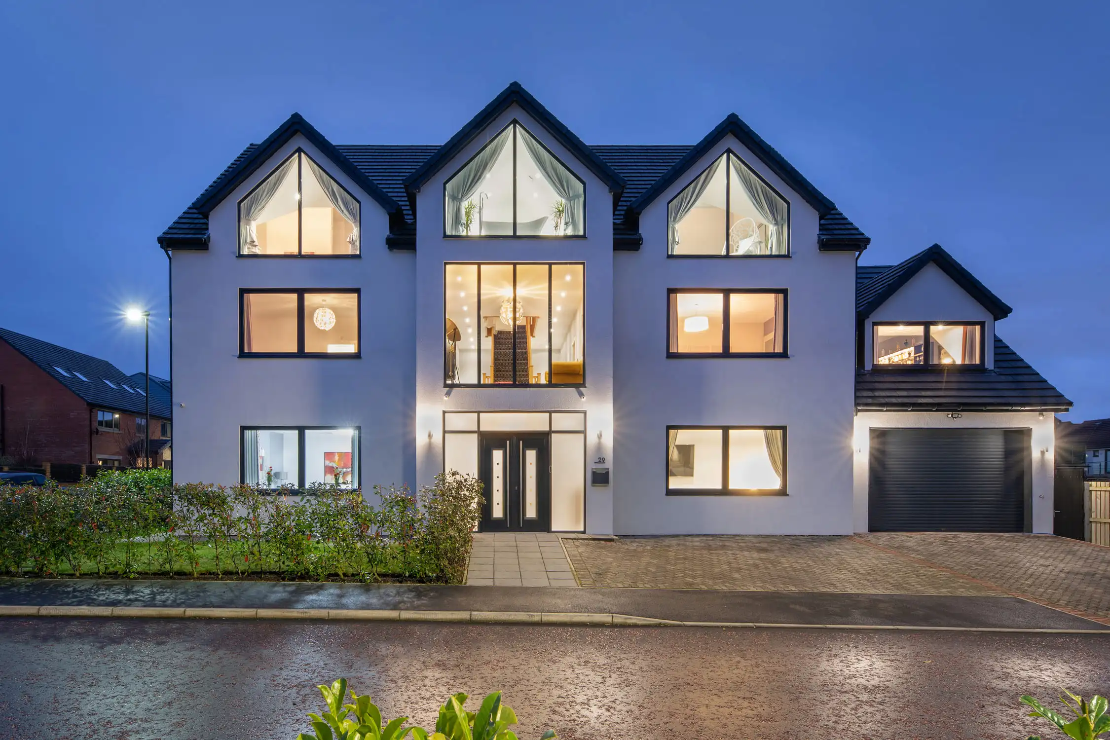 Completed contemporary new build home in Surrey